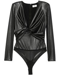 Elisabetta Franchi - Twist-Detail Long-Sleeve Bodysuit - Lyst