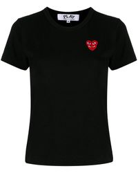 COMME DES GARÇONS PLAY - Cotton Heart Logo-patch T-shirt - Lyst