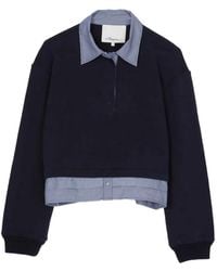 3.1 Phillip Lim - Long-Sleeves Polo Top - Lyst
