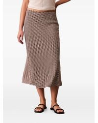 Calvin Klein - Patterned Midi Skirt - Lyst