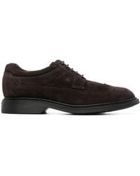 Hogan - Lace-up Suede Brogues - Lyst