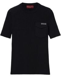 Gucci - Rib Fabric Top With Intarsia, Size S, Ready-To-Wear - Lyst