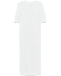 Jil Sander - Vestido midi de punto - Lyst