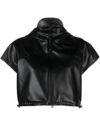 Issey Miyake - Straight Seams Hooded Cropped Jacket - Lyst