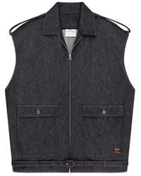 Courreges - Sleeveless Denim Bomber Jacket - Lyst