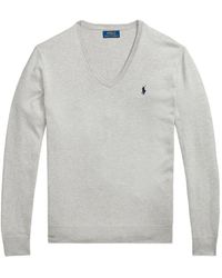 Polo Ralph Lauren - V-Neck Logo-Embroidered Sweater - Lyst