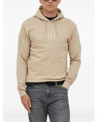 GANT - Tonal Shield Hoodie Met Geborduurd Logo - Lyst