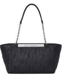 Karl Lagerfeld - Schultertasche Mit Logo-Prägung - Lyst
