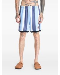 Pleasures - Stripe Panelled Shorts - Lyst