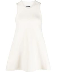 Jil Sander - Cropped-Detail Sleeveless Blouse - Lyst