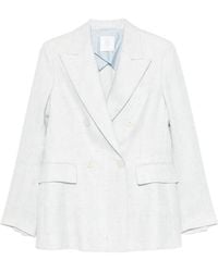 Eleventy - Double-Breasted Peak-Lapel Blazer - Lyst
