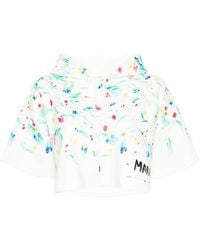 Marni - Floral-print Cotton Hoodie - Lyst