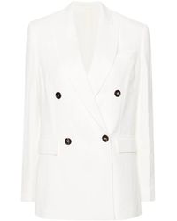 Brunello Cucinelli - Blazer Met Dubbele Rij Knopen En Puntige Revers - Lyst
