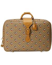Gucci X Disney Koffer mit Micky Maus-Print - Braun