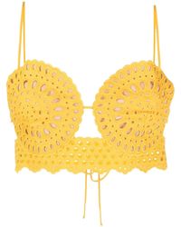 Stella McCartney - Broderie-Anglaise Cropped Top - Lyst