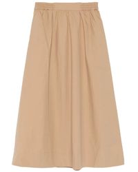 Yerse - Elasticated-Waistband Midi Skirt - Lyst