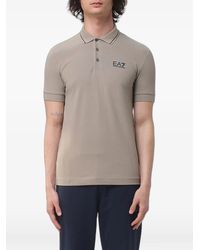 EA7 - Polo Con Logo Estampado - Lyst
