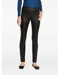 Ferragamo - Seam-Detail Leather Trousers - Lyst