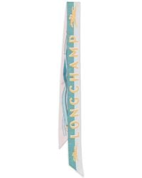 Longchamp - Logo-Lettering Printed Scarf - Lyst