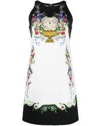 Versace - V-emblem Garden-print Dress - Lyst