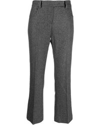 N°21 - Herringbone Tailored Cropped Trousers - Lyst