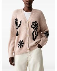 Scotch & Soda - Floral-Intarsia Knitted Oversized-Fit Cardigan - Lyst