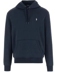 Polo Ralph Lauren - Felpa Con Cappuccio, Coulisse E Logo Ricamato - Lyst