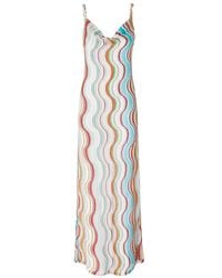 Missoni - Maxi-Jurk Met Zigzagpatroon - Lyst