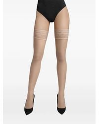 Wolford - Lace-Trim Stay-Up Stockings - Lyst