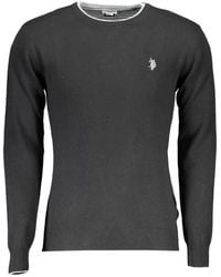 U.S. POLO ASSN. - Logo-Embroidered Crew-Neck Sweater - Lyst