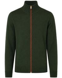 Paul Smith - Cardigan En Laine Mérinos À Fermeture Zippée - Lyst