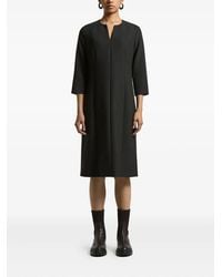 Peserico - Mini-Jurk Met Cropped Mouwen En V-Hals - Lyst