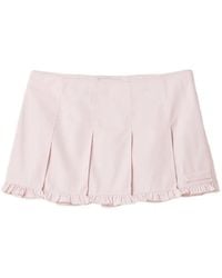 Miu Miu - Poplin Pleated Miniskirt - Lyst