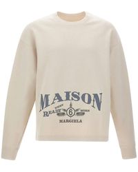 MM6 by Maison Margiela - Logo-Print Cotton Sweatshirt - Lyst