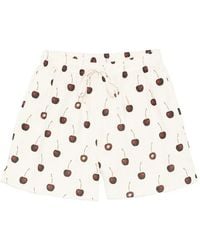 Stine Goya - Cherry-Print Drawstring Shorts - Lyst
