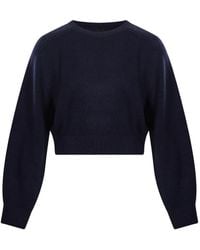 KHAITE - Masie Cropped Ribbed-Knit Sweater - Lyst
