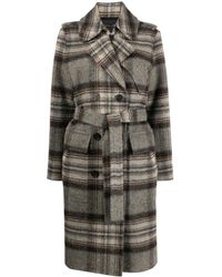 Barbara Bui - Plaid-check Double-breasted Wool Coat - Lyst