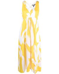 DKNY - All-over Floral-print Maxi Dress - Lyst