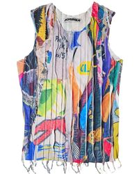 Borbala - Canotta Illusion Con Design Patchwork - Lyst