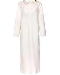 Loulou de Saison - Zoya Draped Midi Dress - Lyst
