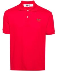 COMME DES GARÇONS PLAY - Heart-Patch Piqué Polo Shirt - Lyst