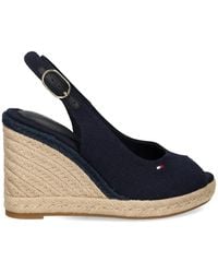 Tommy Hilfiger - Logo-Embroidered Wedge Espadrilles - Lyst