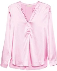 Purotatto - V-Neck Long-Sleeve Blouse - Lyst