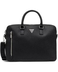 Guess - Torino Logo-Plaque Laptop Bag - Lyst