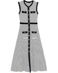 Maje - Striped Knit Maxi Dress - Lyst