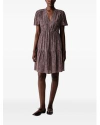Marc O' Polo - Geometric-Print Tiered Mini Dress - Lyst