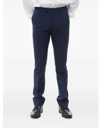 Corneliani - Jacquard-Woven Wool Trousers - Lyst