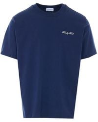 FAMILY FIRST - Embroidered Logo Crewneck T-Shirt - Lyst