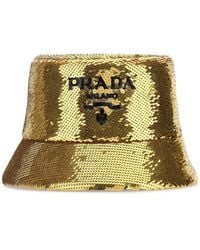 Prada - Sequinned Bucket Hat - Lyst