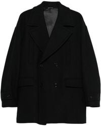 Les Hommes - ロゴプレート ピーコート - Lyst